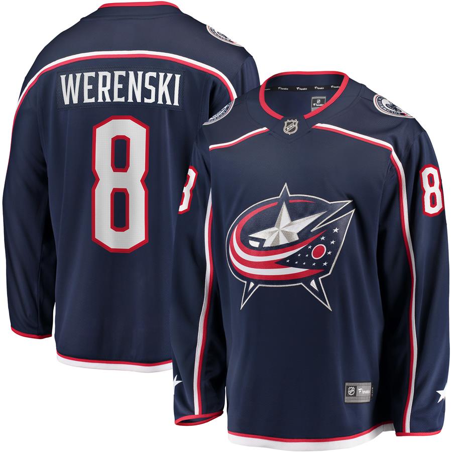 Zach Werenski Columbus Blue Jackets Fanatics Branded Home Premier Breakaway Player Jersey - Navy