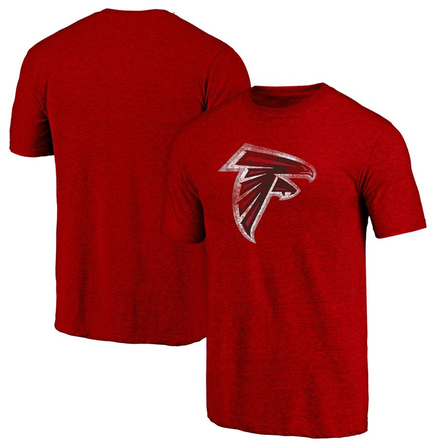 Atlanta Falcons Fanatics Branded Distressed Team Logo Tri-Blend T-Shirt - Red