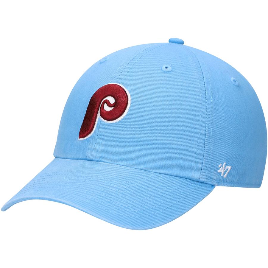 Philadelphia Phillies '47 Logo Cooperstown Collection Clean Up Adjustable Hat - Light Blue