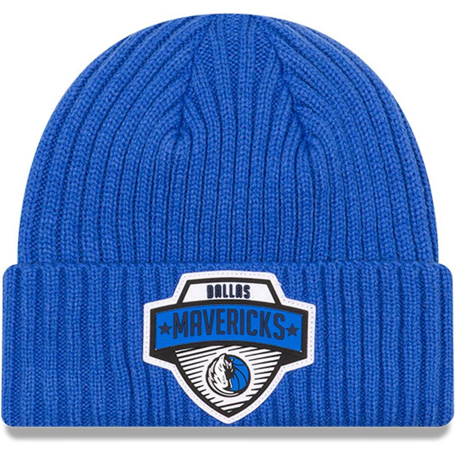 Dallas Mavericks New Era 2020 Tip-Off Cuffed Knit Hat - Blue
