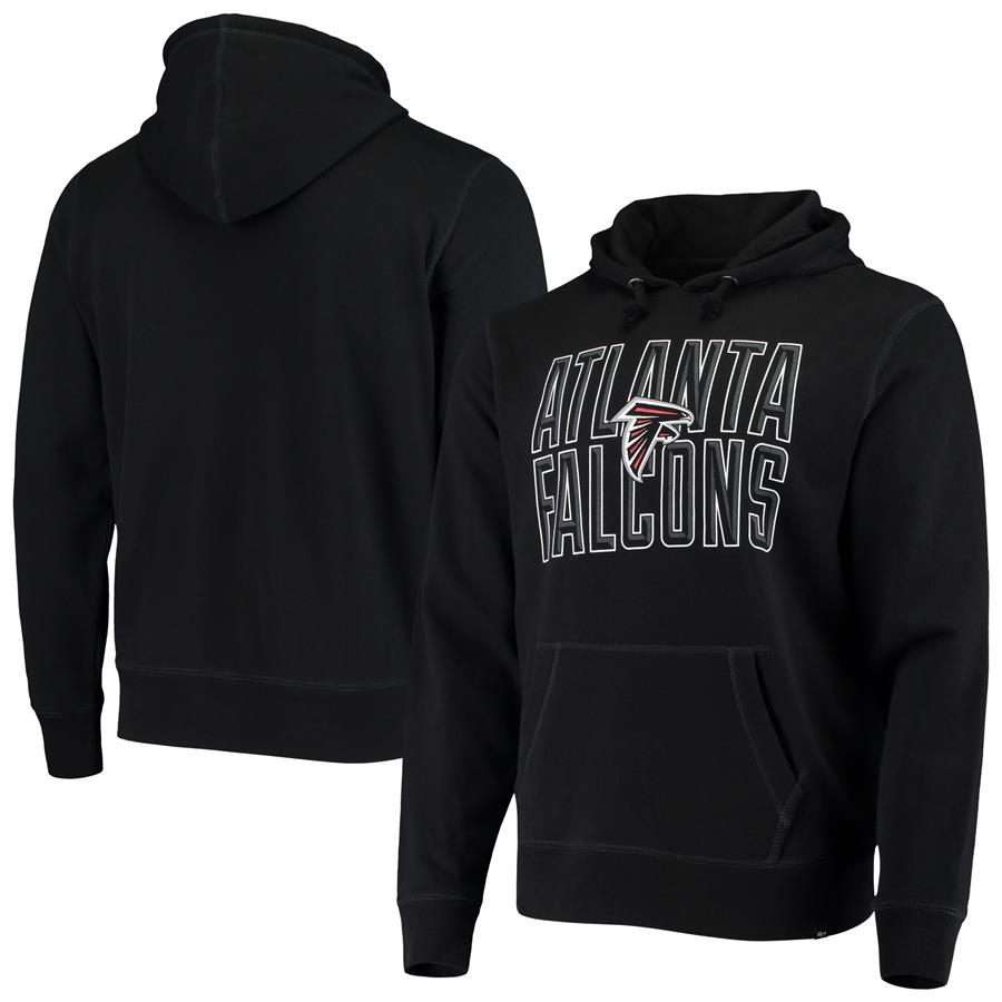 Atlanta Falcons '47 Bevel Pullover Hoodie - Black