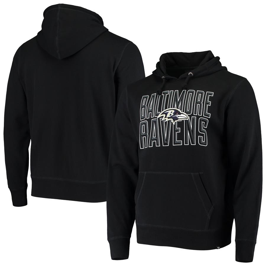 Baltimore Ravens '47 Bevel Pullover Hoodie - Black
