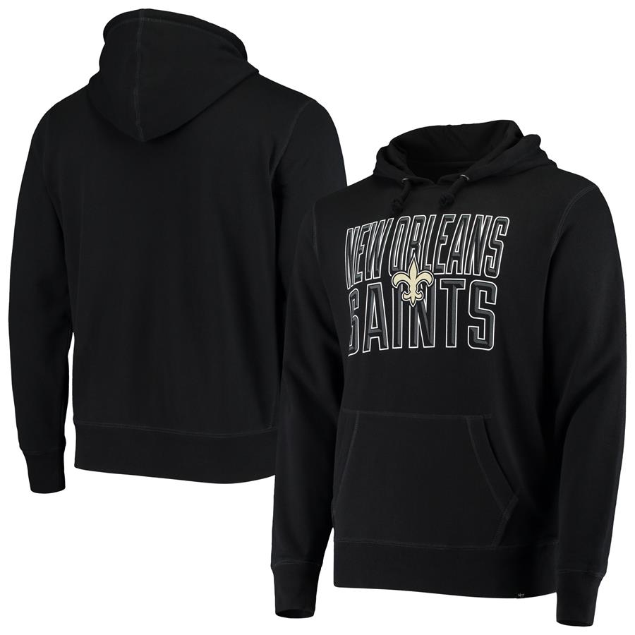 New Orleans Saints '47 Bevel Pullover Hoodie - Black
