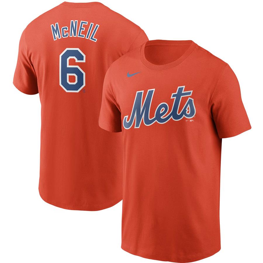 Jeff McNeil New York Mets Nike Name & Number T-Shirt - Orange