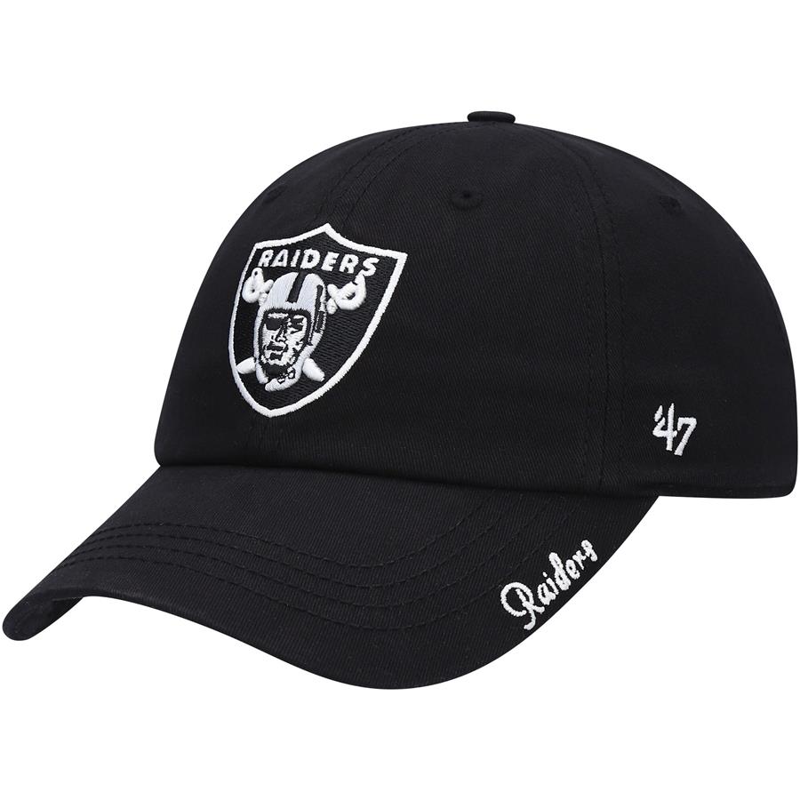 Las Vegas Raiders '47 Women's Miata Clean Up Primary Adjustable Hat - Black
