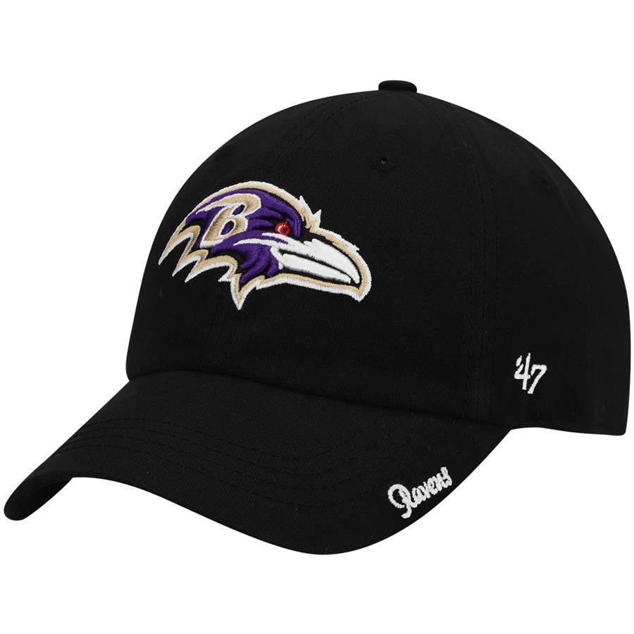 Baltimore Ravens '47 Women's Miata Clean Up Primary Adjustable Hat - Black