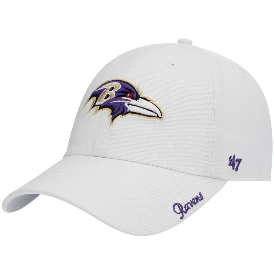 Baltimore Ravens '47 Women's Miata Clean Up Logo Adjustable Hat - White