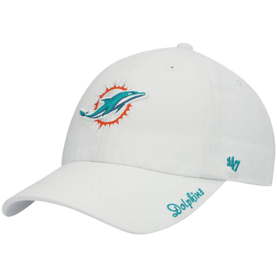 Miami Dolphins '47 Women's Miata Clean Up Logo Adjustable Hat - White
