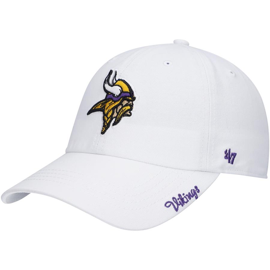 Minnesota Vikings '47 Women's Miata Clean Up Logo Adjustable Hat - White