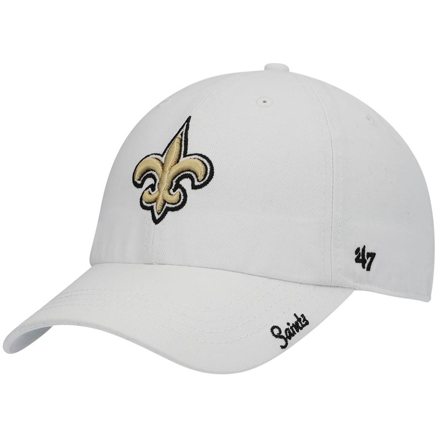New Orleans Saints '47 Women's Miata Clean Up Logo Adjustable Hat - White