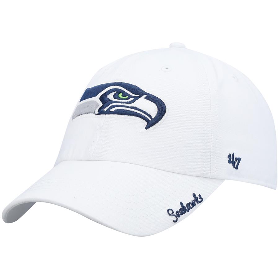 Seattle Seahawks '47 Women's Miata Clean Up Logo Adjustable Hat - White