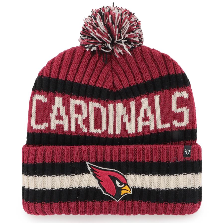 Arizona Cardinals '47 Bering Cuffed Knit Hat with Pom - Cardinal