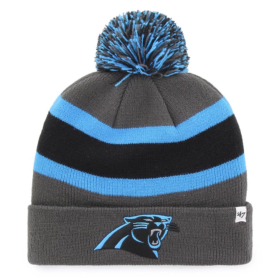 Carolina Panthers '47 Team Breakaway Cuffed Knit Hat with Pom - Charcoal