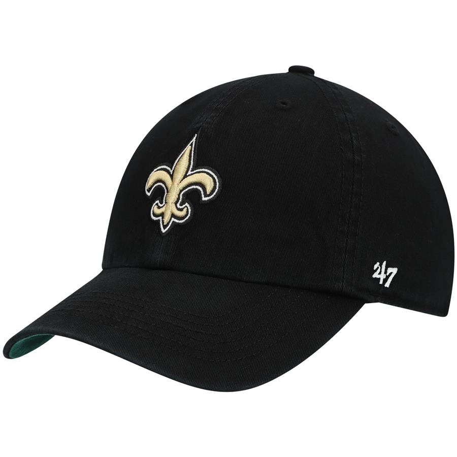 New Orleans Saints '47 Franchise Logo Fitted Hat - Black