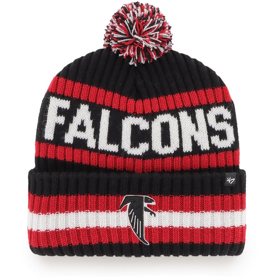 Atlanta Falcons '47 Legacy Bering Cuffed Knit Hat with Pom - Black