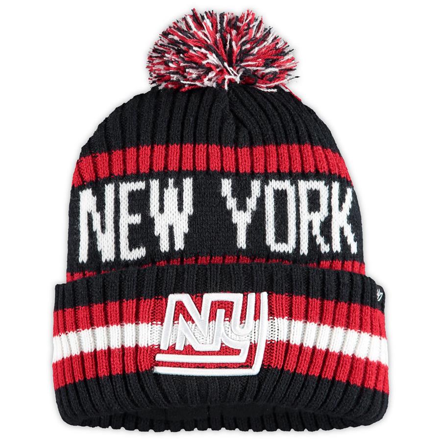 New York Giants '47 Legacy Bering Cuffed Knit Hat with Pom - Navy