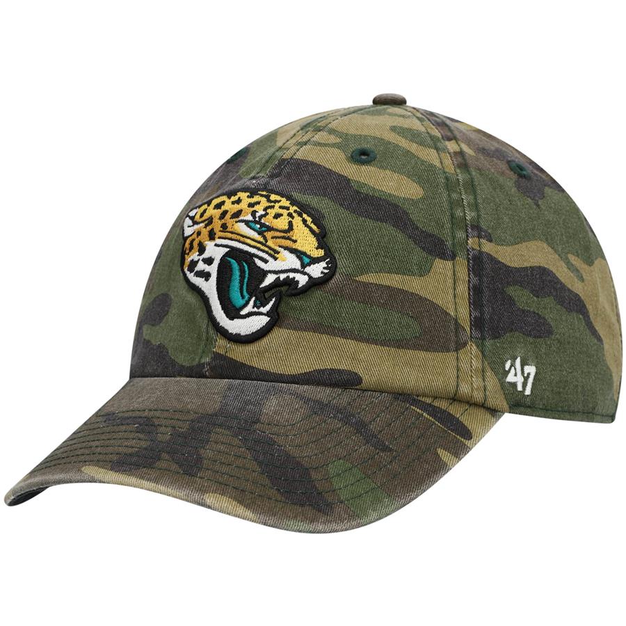 Jacksonville Jaguars '47 Woodland Clean Up Adjustable Hat - Camo