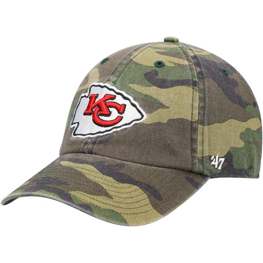 Kansas City Chiefs '47 Woodland Clean Up Adjustable Hat - Camo