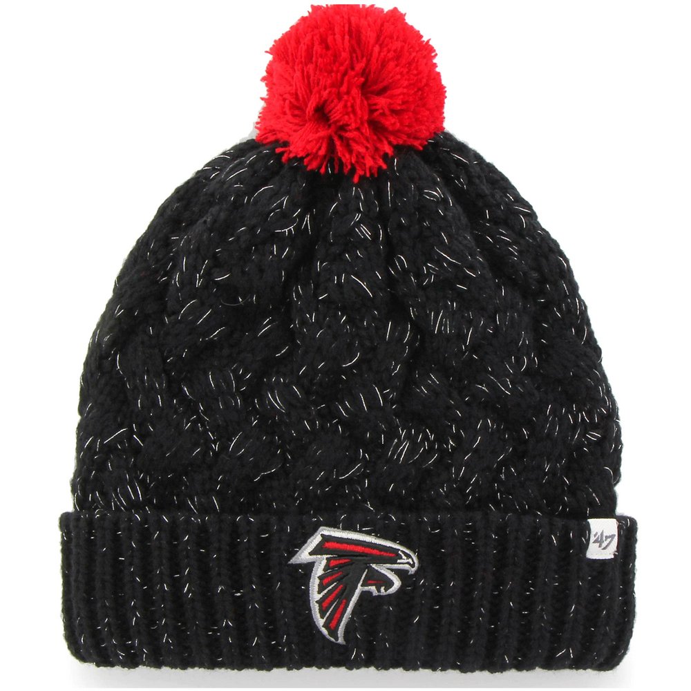 Atlanta Falcons '47 Women's Fiona Logo Cuffed Knit Hat with Pom - Black