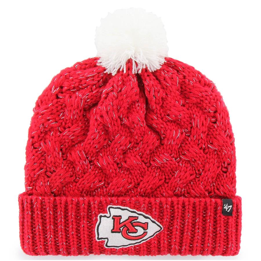 Kansas City Chiefs '47 Women's Fiona Logo Cuffed Knit Hat with Pom - Red