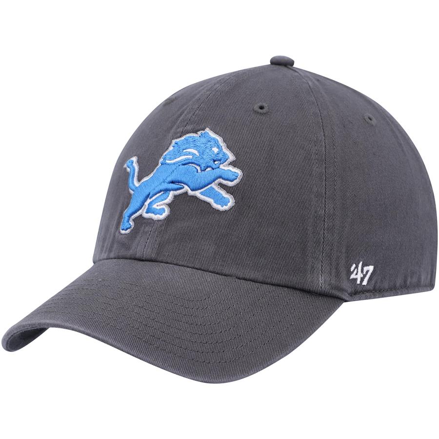 Detroit Lions '47 Secondary Clean Up Adjustable Hat - Charcoal
