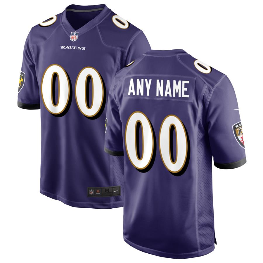 Baltimore Ravens Nike Custom Game Jersey - Purple