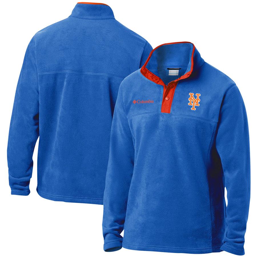 New York Mets Columbia Steens Mountain Half-Snap Jacket - Royal