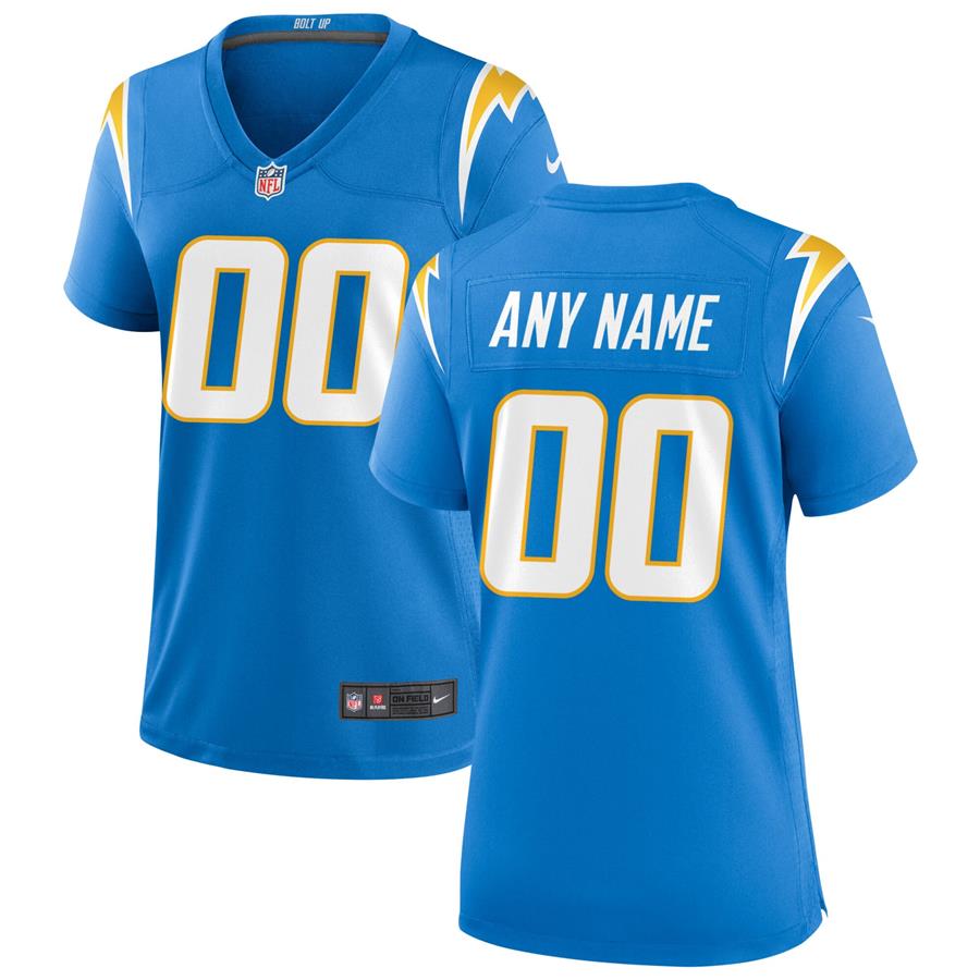 Женское джерси Los Angeles Chargers Nike Custom Game (голубой)