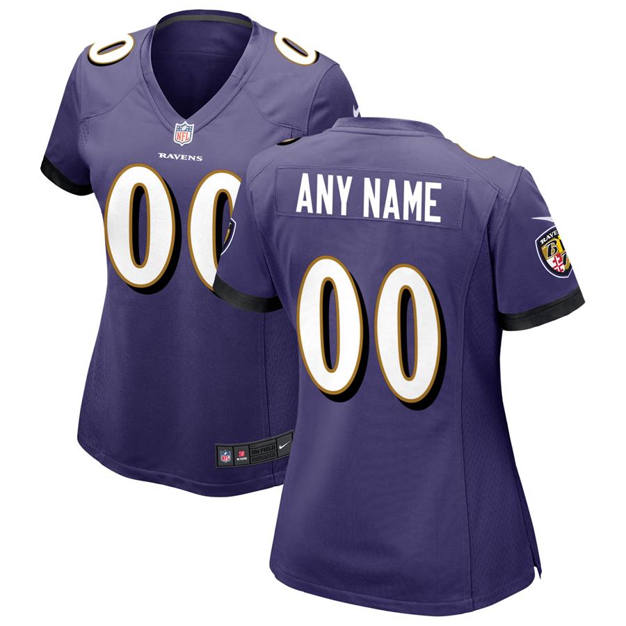 Baltimore Ravens Nike Women's Custom Game Jersey - Purple