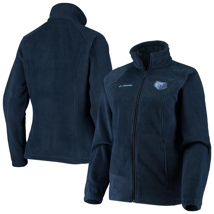Memphis Grizzlies Columbia Women's Benton Springs Raglan Fleece Full-Zip Jacket - Navy