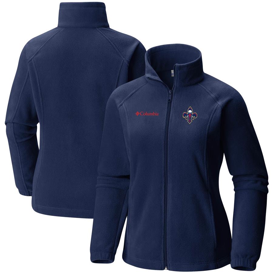 New Orleans Pelicans Columbia Women's Benton Springs Raglan Fleece Full-Zip Jacket - Navy