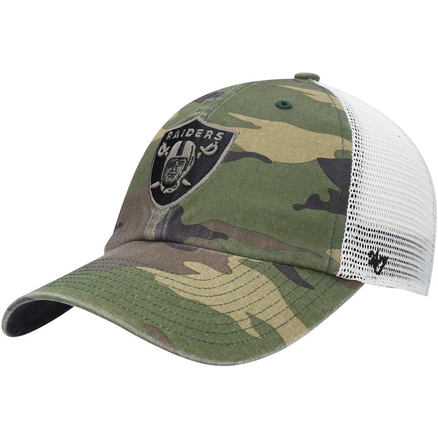 Las Vegas Raiders '47 Branson Trucker Clean Up Hat - Camo