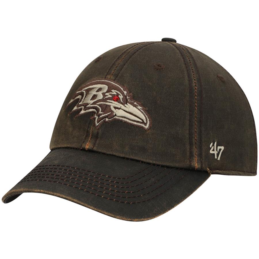 Baltimore Ravens '47 Oil Cloth Clean Up Adjustable Hat - Brown