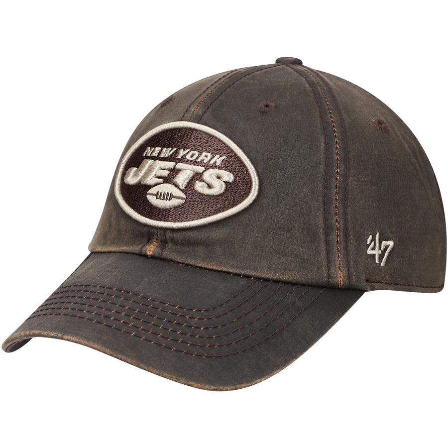 New York Jets '47 Oil Cloth Clean Up Adjustable Hat - Brown