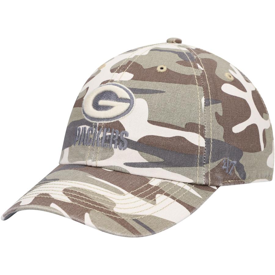 Green Bay Packers '47 Women's Greenville Clean Up Adjustable Hat- Camo