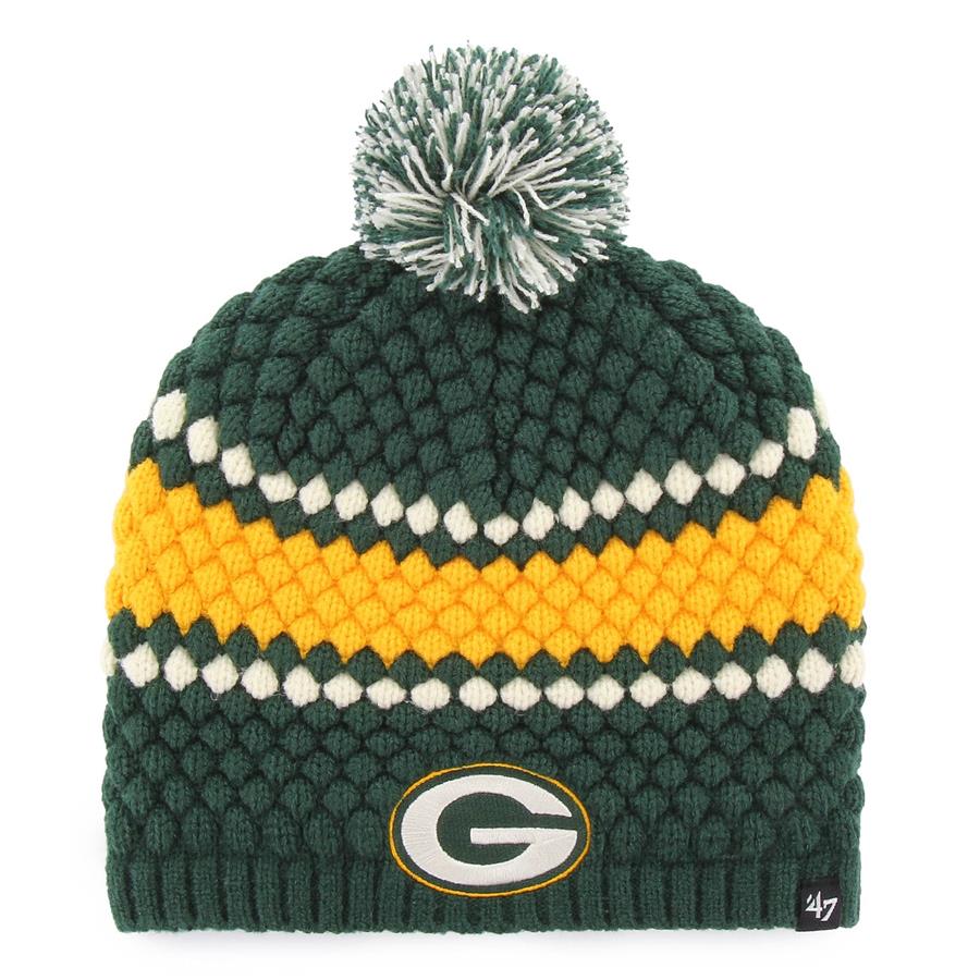 Green Bay Packers '47 Women's Leslie Beanie with Pom - Green