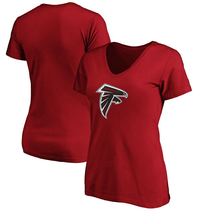 Atlanta Falcons Fanatics Branded Women's Primary Logo V-Neck T-Shirt - Red
