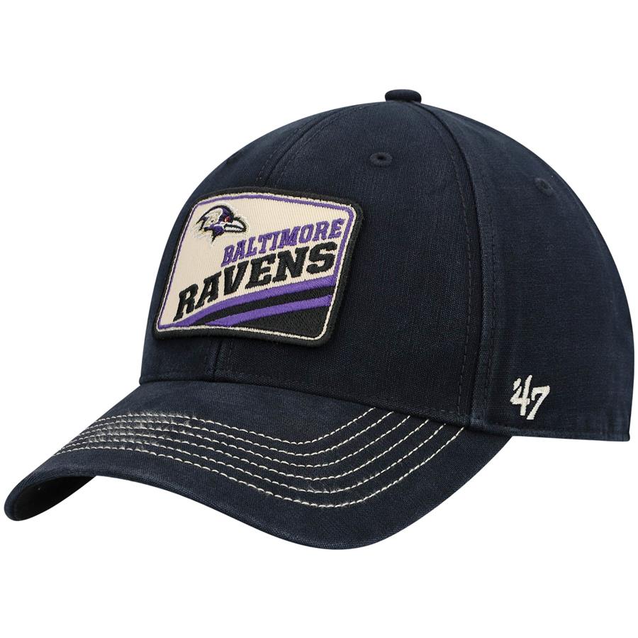 Baltimore Ravens '47 Upland MVP Logo Adjustable Hat - Black
