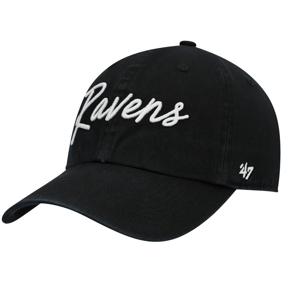 Baltimore Ravens '47 Women's Vocal Clean Up Adjustable Hat - Black