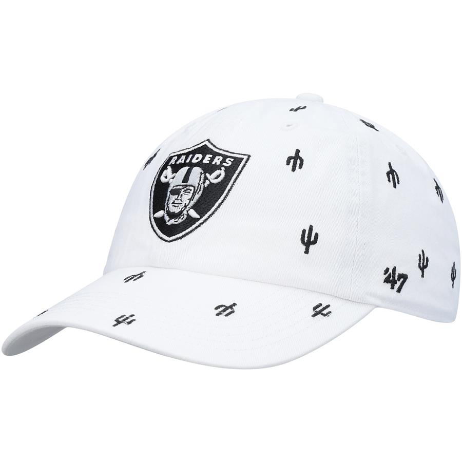 Las Vegas Raiders '47 Women's Confetti Clean Up Adjustable Hat - White