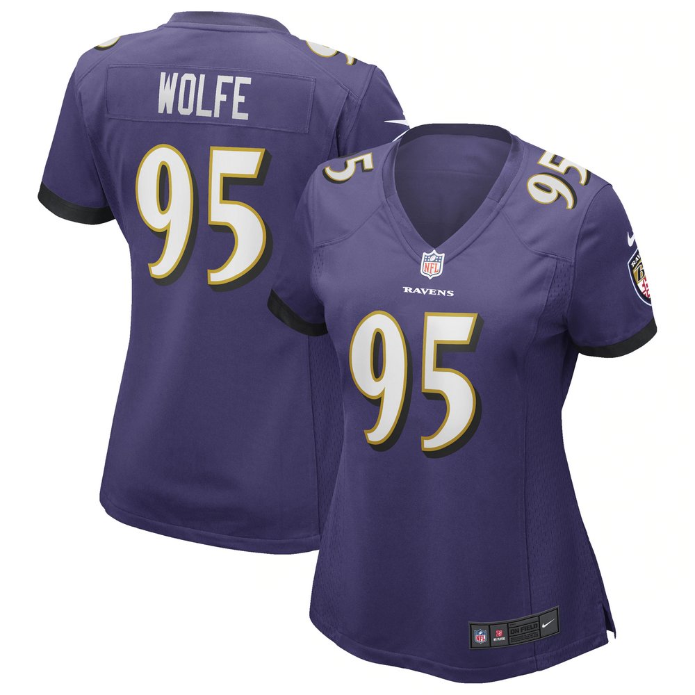 Derek Wolfe Baltimore Ravens Nike Women's Game Player Jersey - Purple