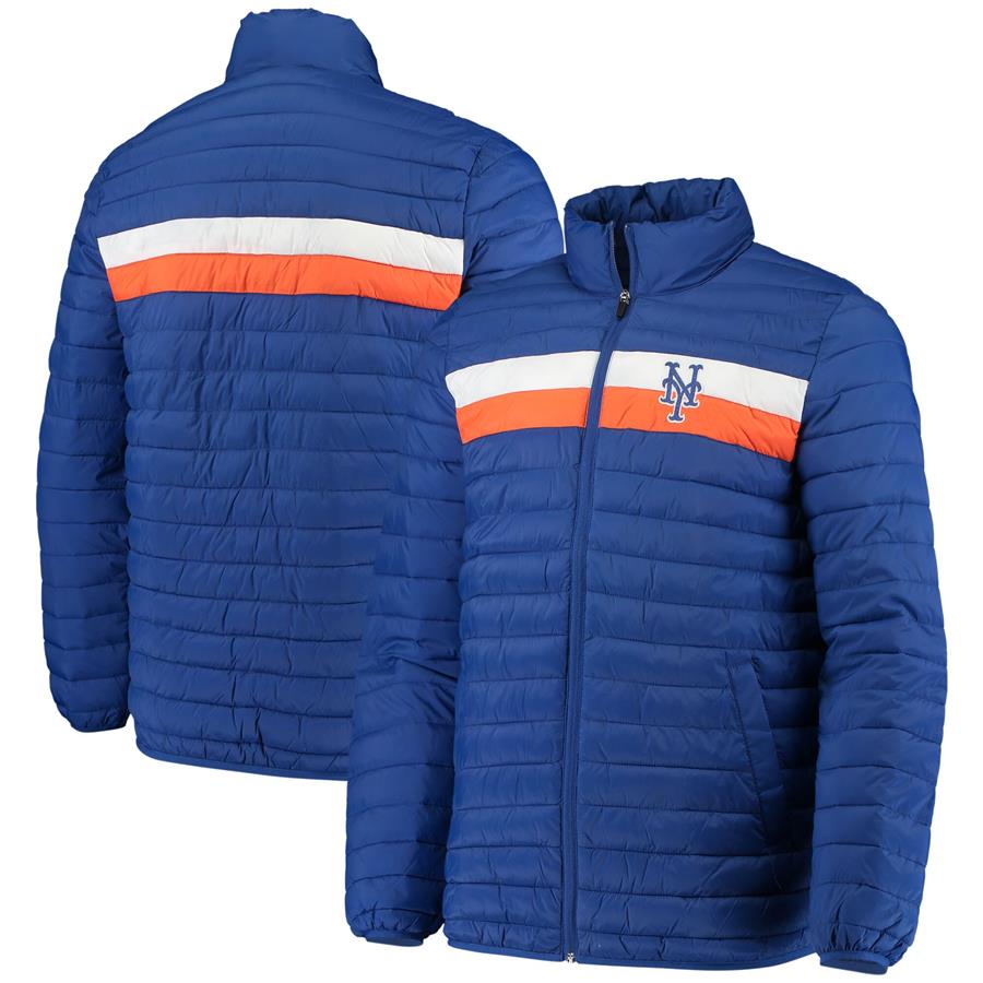 New York Mets G-III Sports by Carl Banks Yard Line Quilted Full-Zip Jacket - Royal