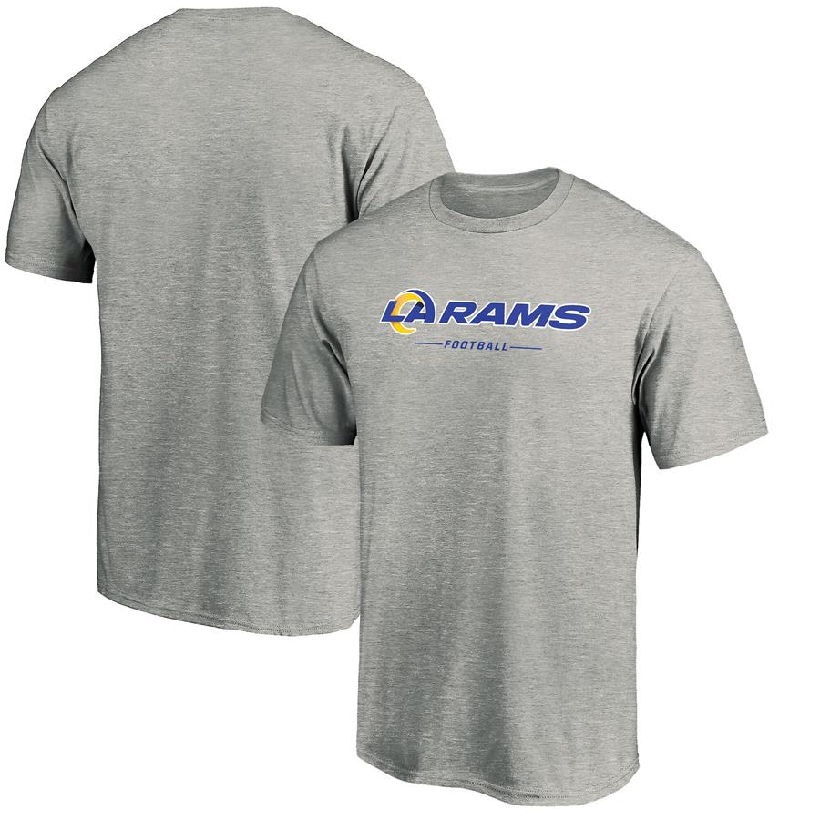 Los Angeles Rams Fanatics Branded Team Lockup T-Shirt - Heathered Gray