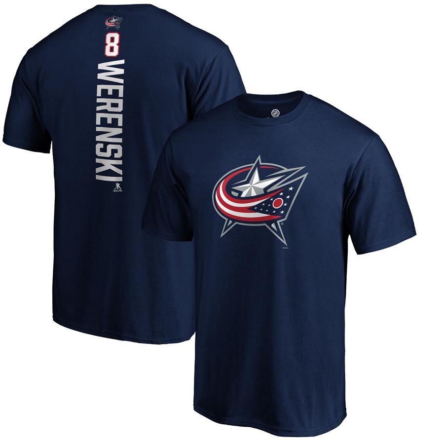 Zach Werenski Columbus Blue Jackets Fanatics Branded Playmaker T-Shirt - Navy