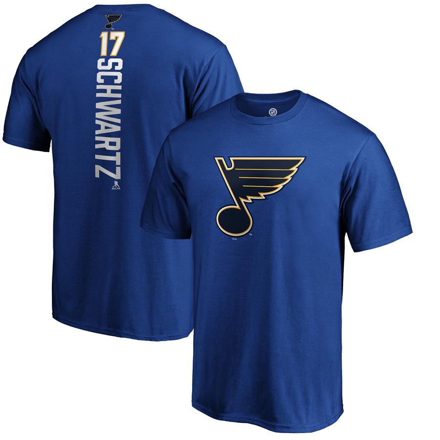 Jaden Schwartz St. Louis Blues Fanatics Branded Playmaker T-Shirt - Royal