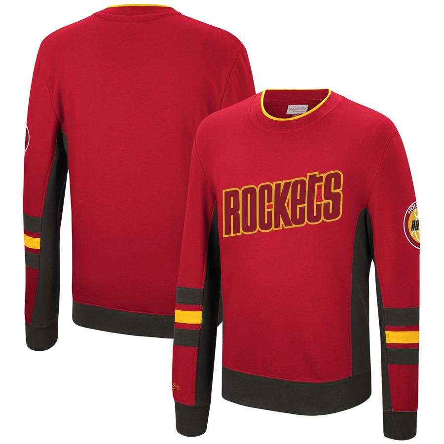 Houston Rockets Mitchell & Ness Hardwood Classics Hometown Champs Pullover Sweater - Red