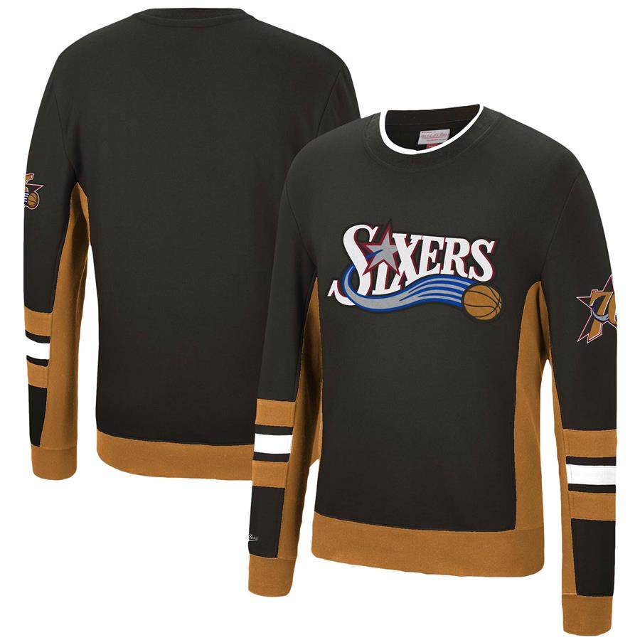 Philadelphia 76ers Mitchell & Ness Hardwood Classics Hometown Champs Pullover Sweater - Black