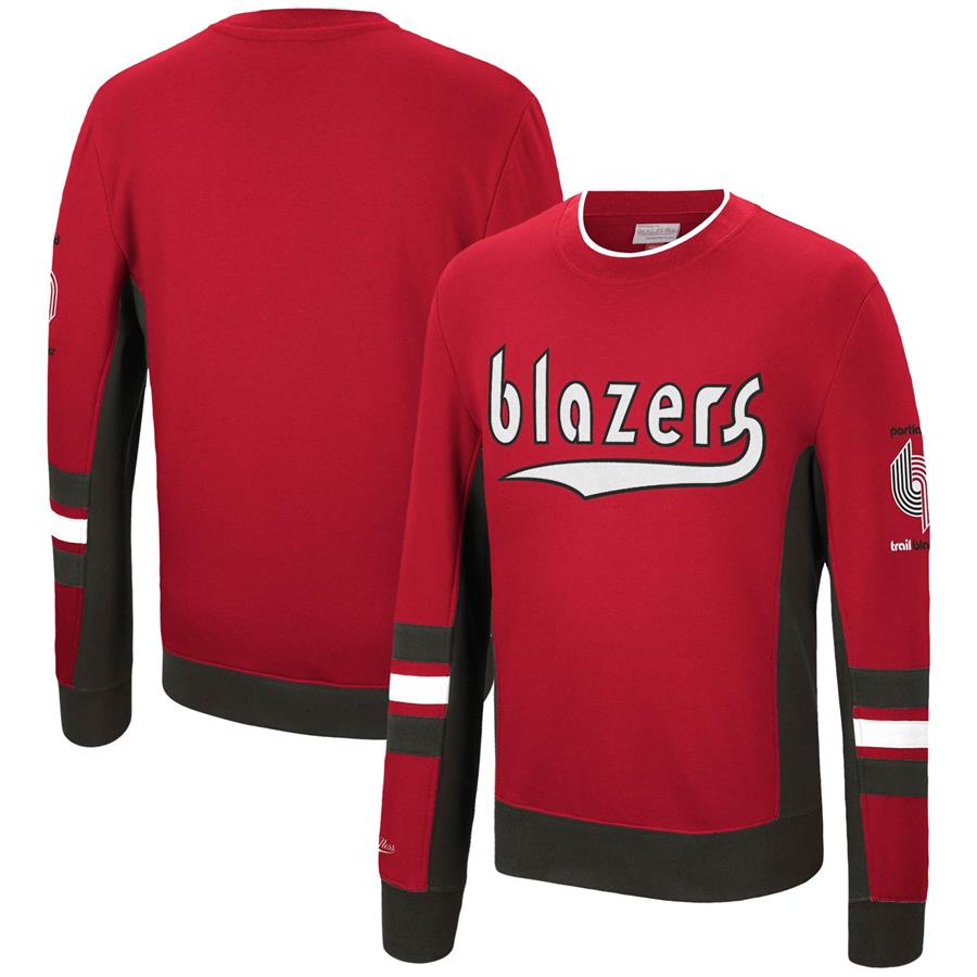 Portland Trail Blazers Mitchell & Ness Hardwood Classics Hometown Champs Pullover Sweater - Red