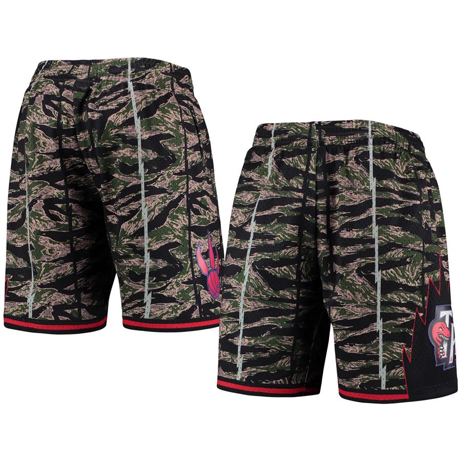 Toronto Raptors Mitchell & Ness Hardwood Classics Tiger Shorts - Camo