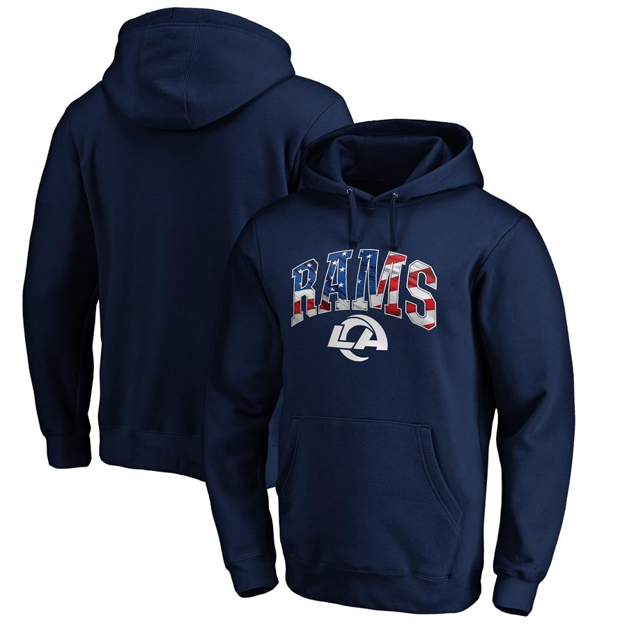 Los Angeles Rams Fanatics Branded Banner Wave Pullover Hoodie - Navy